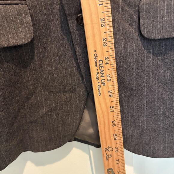 Vtg Strathmore Blazer Men Sz 38 Gray Pinstripe 100% Wool Classic Suit Jacket USA - Picture 10 of 14
